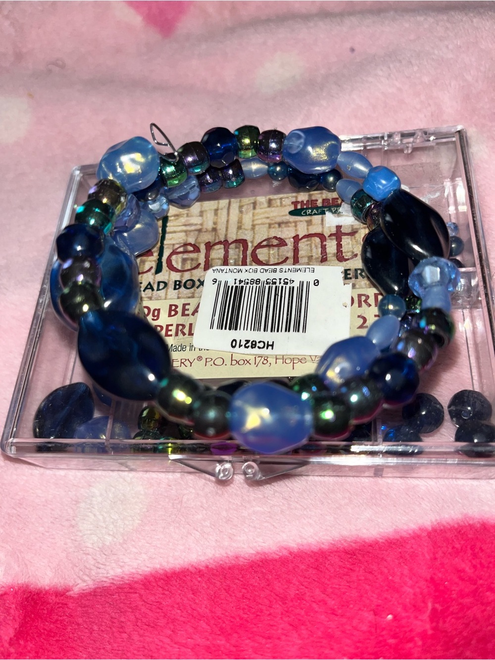Memorywire newly handmade deep blues bracelet multistrand